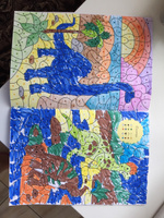 Динозавры. Цвета, номера, символы. Раскраска для детей от 3 лет #57, Анастасия Б.