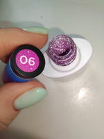 Гель лак для ногтей ADRICOCO Little Pixie розовый светоотражающий с блестками №08, 8 мл #73, Татьяна К.