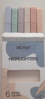 Набор маркеров текстовыделителей 6 штук, кремовые цвета / для рисования и письма с мягким наконечником DENKSY #15, Елена Ч.