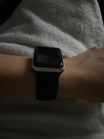Cиликоновый ремешок для Apple Watch 38 40 41 мм, размер S/M, series 1-8 (для эпл вотч), черный, Bandside #36, Полина М.