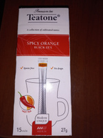 Чай чёрный с апельсином и перцем Пряный апельсин "Teatone" в стиках для разовой заварки (15шт* 1,8г ). #3, К. Наталья