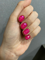 Masura Лак для ногтей Городские Цветы ,неоновый темно-розовый с глиттером , 11 мл #12, Кристина Л.