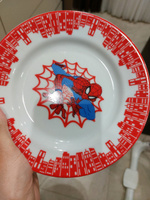 Набор детской посуды MARVEL Человек-паук 3 предмета: тарелка 16,5 см, миска 14 см, кружка 200 мл, для детей, для мальчика, керамика #7, Оксана Б.