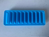 Силиконовая форма для льда и кулинарии "Палочки" MG, брусочки 10 ячеек, форма для печенья, форма для шоколада, 1 штука, голубой #6, Елизавета М.