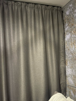 Комплект штор блэкаут рогожка Dark night цвет темно-серый, Размер 200x240 - 2шт + сумка-шопер #92, Лилия У.