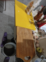 Желтая кухонная поварская разделочная доска профессиональная, 60х40х1,8 см, полипропилен, Welshine #2, Андрей Х.