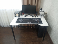 Геймерский компьютерный стол Гатал 2W (кант) с лотком и подставкой Ш120/Г78 на металлокаркасе #5, Рустам А.