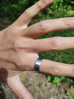 Кольцо широкое, унисекс, цвет серебро, ширина 8 мм, размер 20 #39, Роман В.