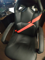 Кресло компьютерное игровое Zombie, экокожа, черное, красное, крестовина пластик, геймерское, с подголовником #16, Вероника К.