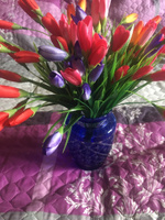 цветы искусственные подснежники крокусы разноцветные букет 5 шт ,37 см для декора, для кладбища #2, Надежда С.