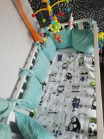 Простыня детская в кроватку 60х120, простынь на резинке для новорожденных и малышей,100 % хлопок, Совы #5, Вера