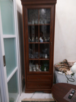 Витрина 1-дверная Патриция 118, цвет орех, со стеклом #7, Быкова Татьяна