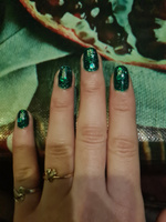 Masura Лак для ногтей Изумрудный Фикус, Зеленый, С глиттером, 11 мл #168, Евгения Ш.