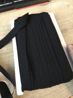 Резинка для шитья бельевая окантовочная 20 мм длина 50 метров матовая цвет черный эластичная для одежды, белья, рукоделия #14, Ралия Н.