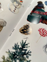 Декоративные новогодние наклейки для ежедневника, планера, творчества, скрапбукинга, набор из 102шт эстетичных стикера COZU WINTER #221, Мария Н.