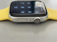 Силиконовый ремешок для умных часов Apple Watch series 1-8 и Эпл Вотч SE Ultra 42-44-45-49 mm / Спортивный ремешок браслет Эппл Вотч (Watch Sport Band), Спелый лимон #52, Дмитрий Ю.