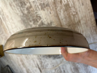 Тарелка глубокая фарфоровая для подачи блюд и сервировки стола Magistro "Церера", цвет коричневый, 1,1 л, диаметр 22 см #24, Щ Елена