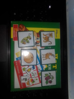 Развивающая игра Лото "Растения-животные", настольная игра для малышей, 48 пластиковых фишек + 6 карточек #2, Надежда Ф.