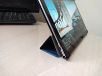 Чехол-обложка MyPads для Huawei MediaPad M5 Lite 10 (BAH2-L09/W09/AL10) тонкий умный кожаный на пластиковой основе с трансформацией в подставку синий #7, Дарья Б.