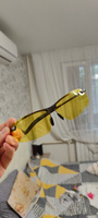 Фотохромные поляризованные солнцезащитные очки без оправы для дневного и ночного вождения - желтые #3, Денис А.