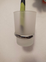 Стакан для ванной комнаты "Гарант", подставка для зубных щёток и пасты, матовое стекло, диаметр 6,7 см #33, Ольга Е.