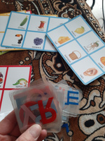 Детская развивающая игра "Умное лото. Алфавит", с набором прозрачных карточек, составь слово, учим буквы #4, Альбина Х.
