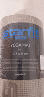 Коврик для йоги и фитнеса STARFIT FM-101 PVC 1х173x61 см тепло-серый пастель #37, Светлана П.