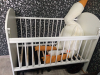 Азбука Кроваток, Детская кроватка качалка на колесах для новорожденных Bellucci, 120 60, белый #56, Ирина Ж.