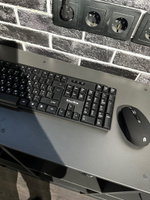 Беспроводные мышь и клавиатура AlterAcs KM001-ORE, дальность 10м, черный #2, Данил С.