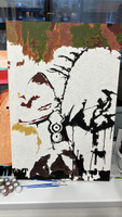 Яркая темнокожая девушка Раскраска картина по номерам на холсте с металлической краской 40х60 #1, Маргарита С.