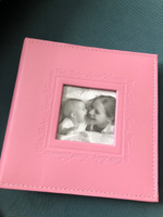 Фотоальбом Brauberg Cute Baby на 200 фото 10х15 см, под кожу, бумажные страницы, розовый #144, Ольга К.