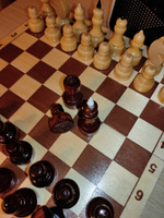 Шахматы обиходные деревянные лакированные ГОСТ, длина доски 29см, (доска и фигуры - дерево). Подарки. #9, Павел О.