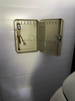 Ящик-шкафчик для ключей настенный на 48 ключей 250x80x180 мм, с замком, 48 брелоков с ярлычком в комплекте, Brauberg, серый #3, Сергей М.