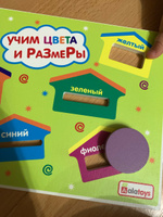 Сортер для малышей от 1 года деревянный по цветам Монтессори "Учим цвета и размеры" развивающие игрушки для детей от 1 года #47, Елена З.