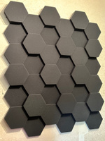Акустический поролон Hexagon Black, 36 штук, темный графит #4, Юрий Г.