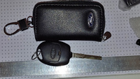 Ключница кожаная, чехол брелок Ford (форд) Mondeo Focus Mustang Fusion Fiesta Transit Explorer подарок защита ключа черная #5, Тимофей