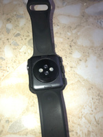 Защитный пластиковый чехол (кейс) Apple Watch Series 1 2 3 (Эпл Вотч) 42 мм для экрана/дисплея и корпуса противоударный бампер черный #100, Эдуард Ш.
