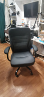 Компьютерное, офисное, удобное кресло (стул) для руководителя с подлокотниками Brabix "Heavy Duty HD-001", экокожа, черное #7, Иван Г.