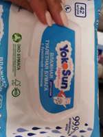 Влажная детская туалетная бумага YokoSun, 252 шт (6 уп * 42 шт) #67, Анна В.