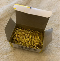 Скрепки Brauberg, 28 мм, золотистые, 100 штук, в картонной коробке #48, Юлиана Р.