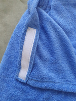 Набор для бани и сауны женский махровый Bio-Textiles (полотенце-накидка, чалма, рукавица), 3 предмета, 100% хлопок, цвет: голубой, размер XL-3XL #10, Лилия Я.