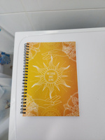 Скетчбук для рисования "Луна и Солнце" / Блокнот для скетчинга с твердой обложкой, нейрографика, А5, 40 листов, WinleD #1, Антонина К.