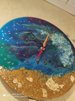 Творческий набор для рисования эпоксидной смолой в технике Resin Art. Интерьерные часы "Срез камня". №3 Золото. #34, Елена Л.