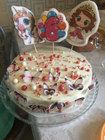 Вафельные картинки для украшения торта "Вафельные Бабочки", декор для торта и выпечки #34, Фидан А.