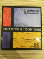 Акриловые краски художественные профессиональные в тубах для рисования, набор из 18 цветов по 12 мл, Brauberg ART Classic #57, Николай В.