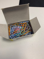 Скрепки Brauberg, 28 мм с цветными полосками, 100 штук, в картонной коробке #42, Анна А.