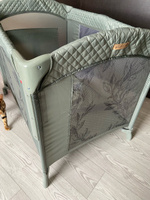 Манеж детский складной Happy Baby WILSON, манеж кровать для новорожденных с колёсами, регулировка высоты, сумка-чехол в комплекте, зеленый #23, Денис М.
