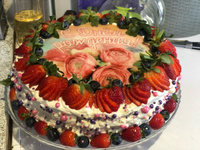 Вафельная картинка на торт С ДНЕМ РОЖДЕНИЯ, украшение для торта и выпечки #44, Мария И.
