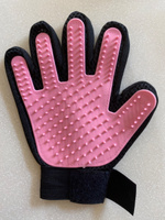 Перчатка для вычесывания шерсти кошек STEFAN, розовый, PMG-1201PNK #85, Ксения М.