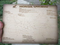 Панно на стену Honda VFR 800 VTEC шпаргалка по уходу за мотоциклом #1, Олег Я.